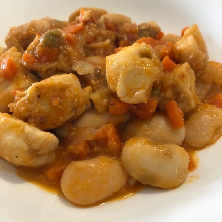 Alubias con merluza