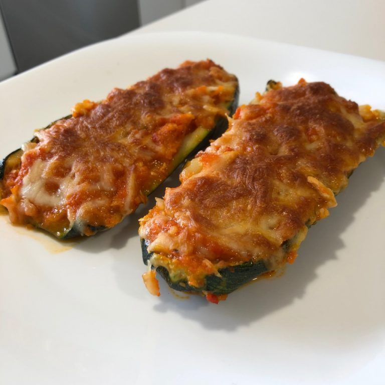 Calabacines rellenos de atún