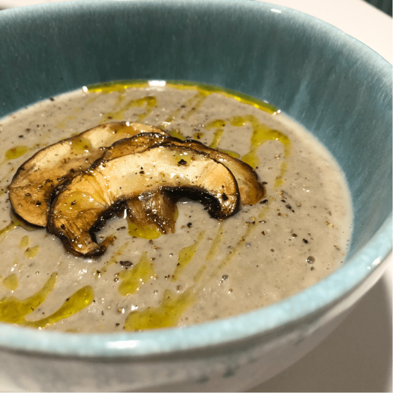 Crema de champiñones y castañas