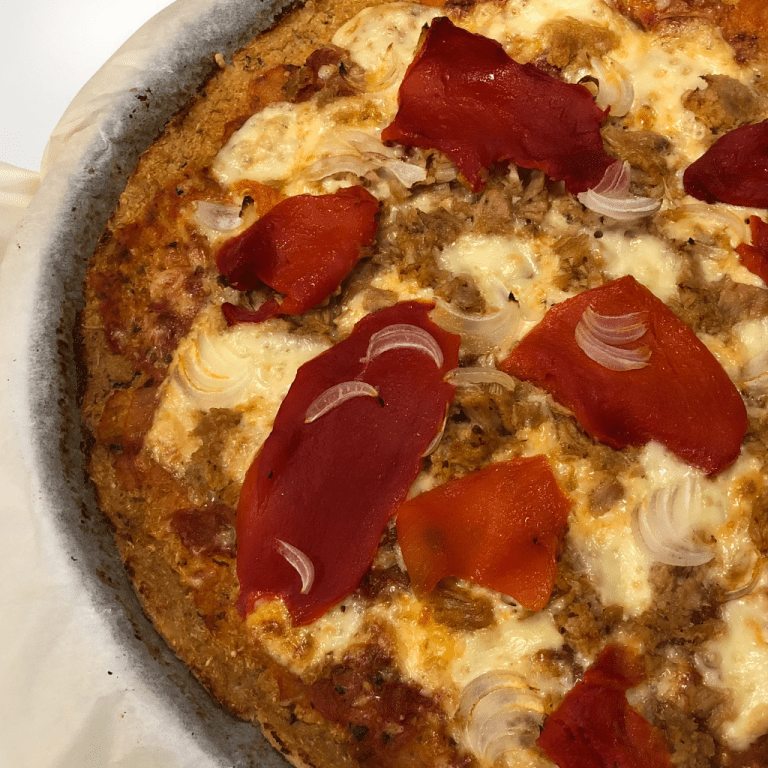 Pizza con base de coliflor