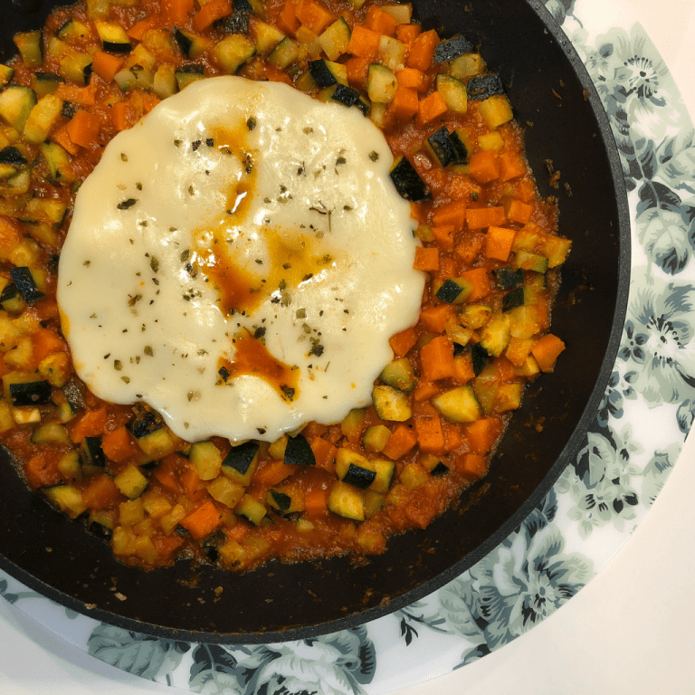 Salteado de verduras con provolone
