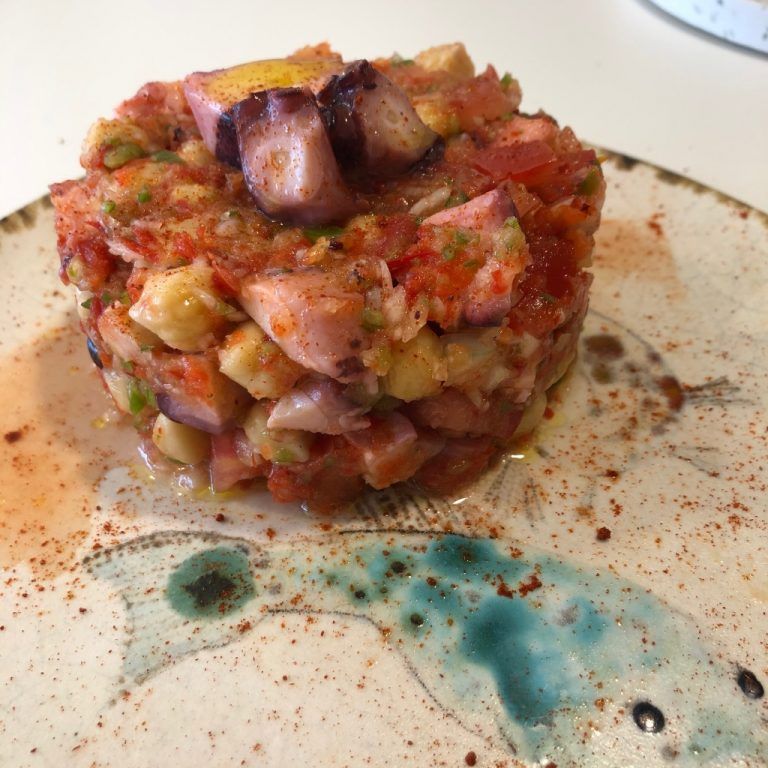 Salpicón de pulpo y garbanzos