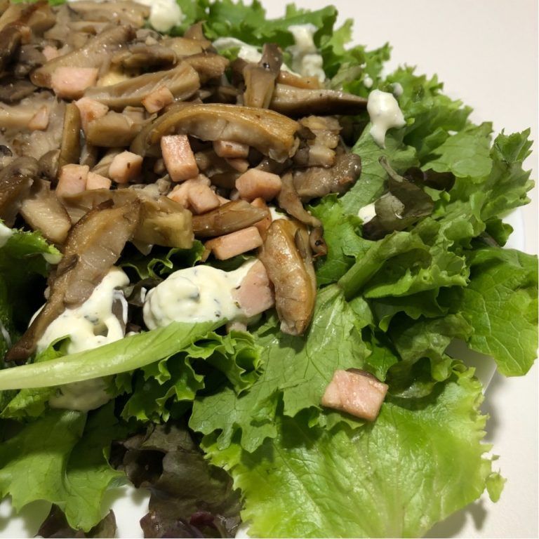 Ensalada templada con setas