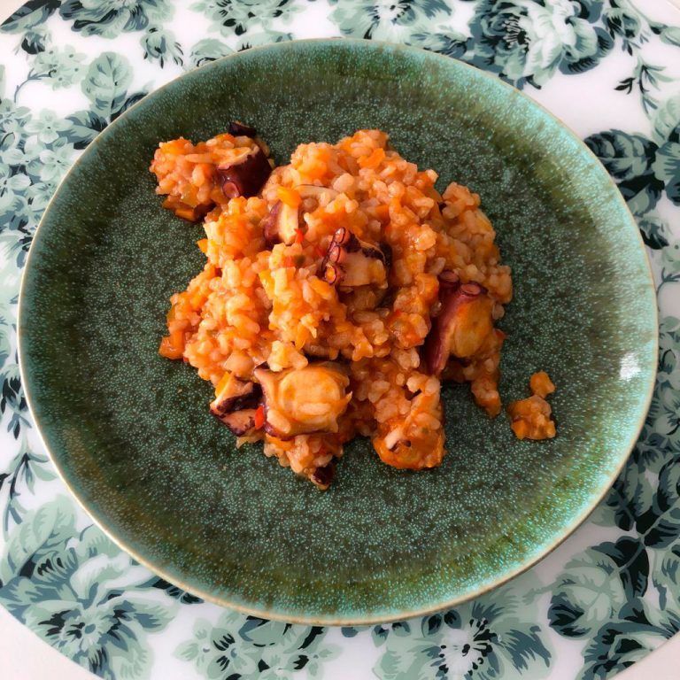 Arroz con pulpo