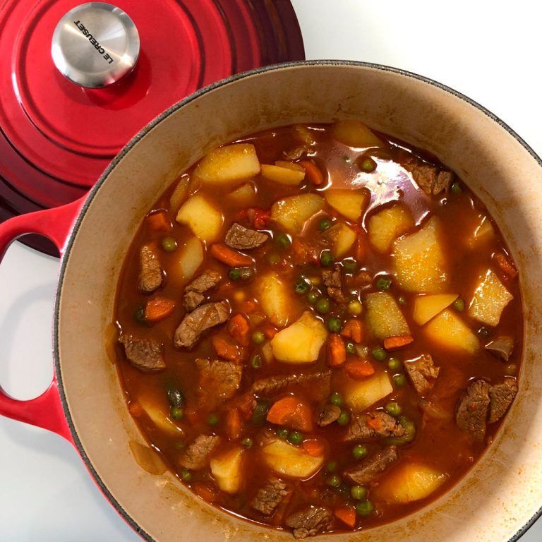 Guiso de ternera y patatas con hortalizas