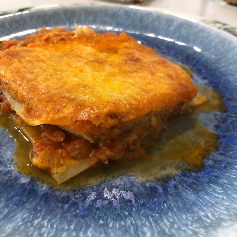 Lasaña de atún súper fácil