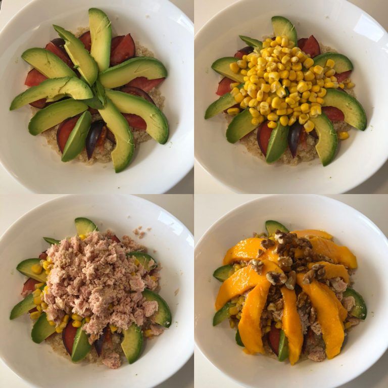 Ensalada de quinoa tropical