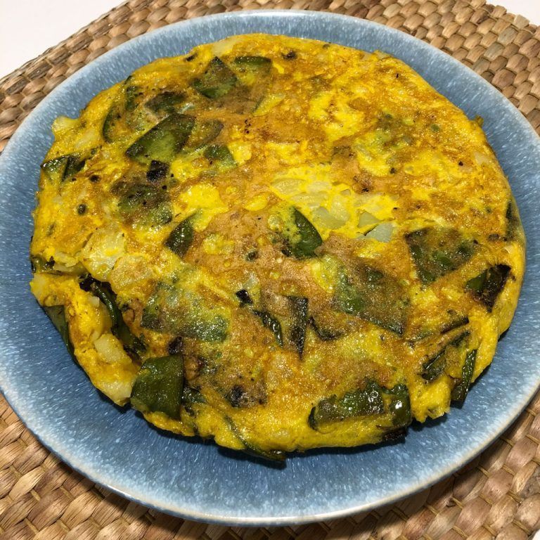 Tortilla de tirabeques (sin freír)