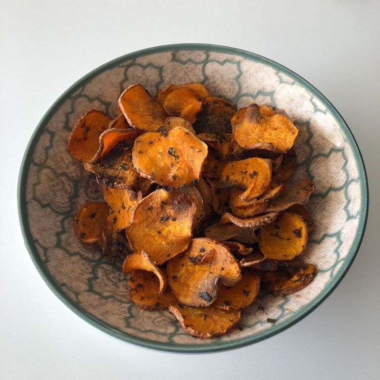 Chips de boniato crujientes