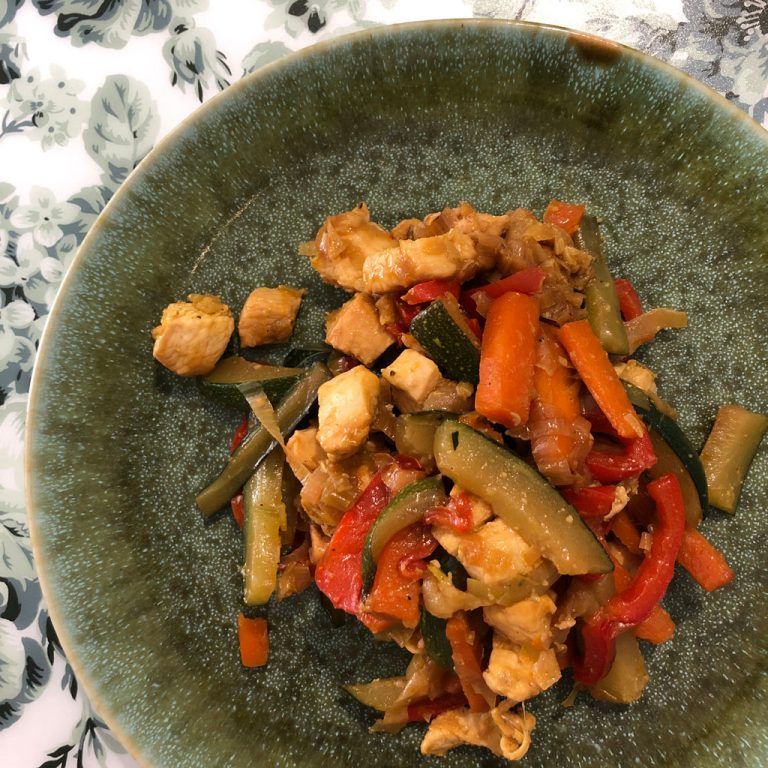 Verduritas con pollo