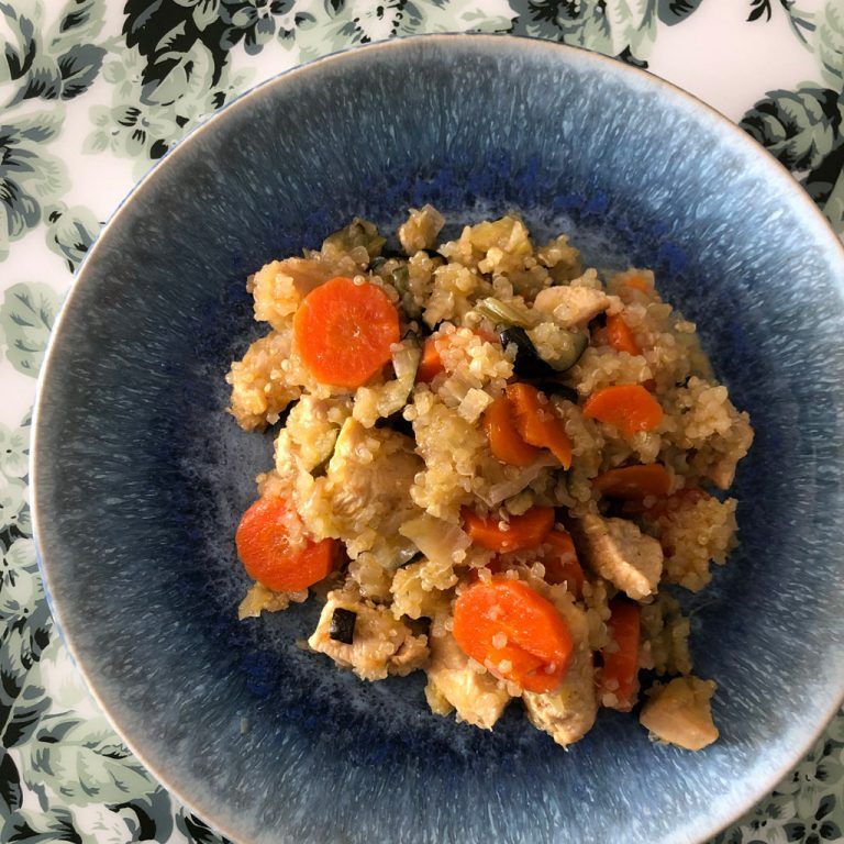 Verduritas con pollo y quinoa