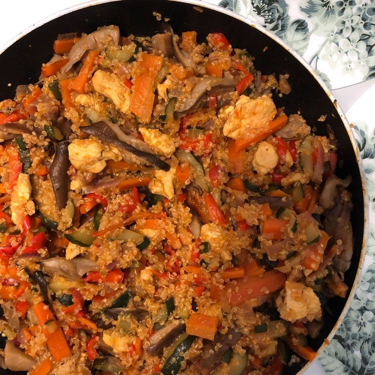 Verduritas con quinoa y setas