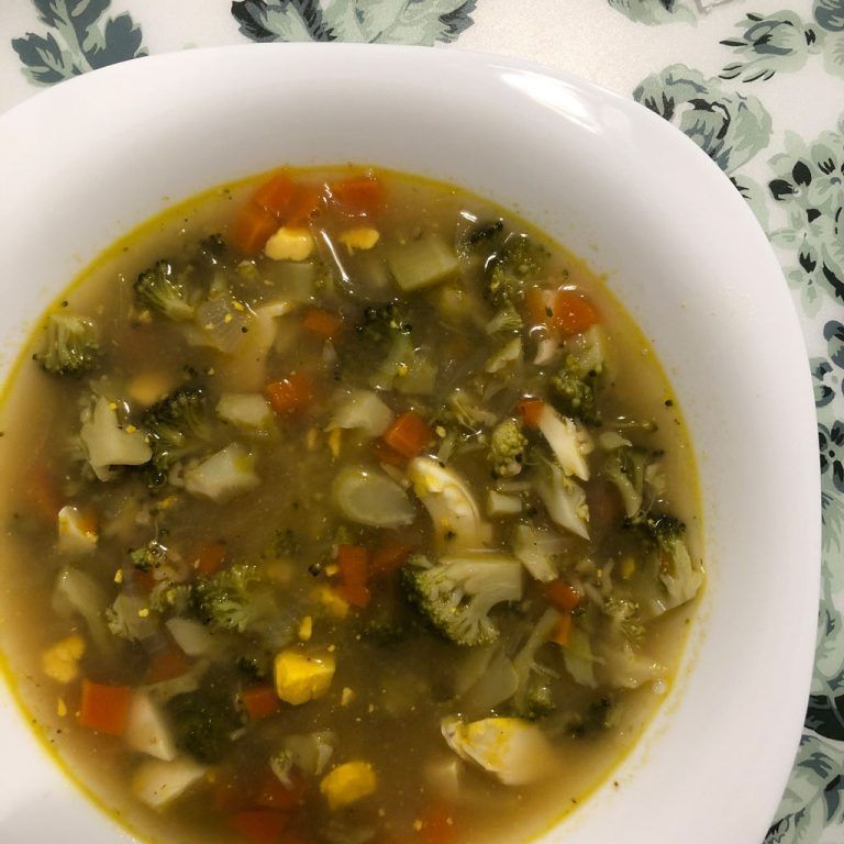 Sopa de brécol y zanahoria