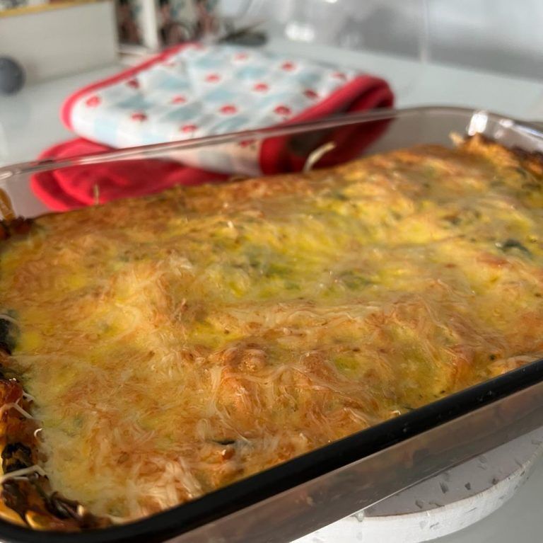 Lasaña de espinacas y atún