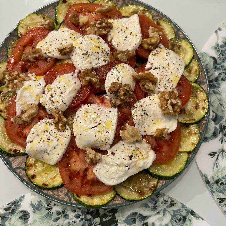 Ensalada templada con mozzarella