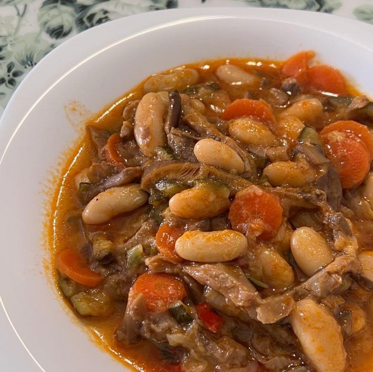 Alubias con verduritas y setas