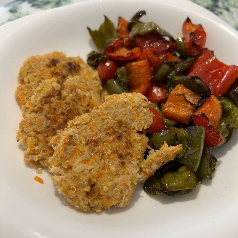 Hamburguesas de quinoa, zanahoria y atún