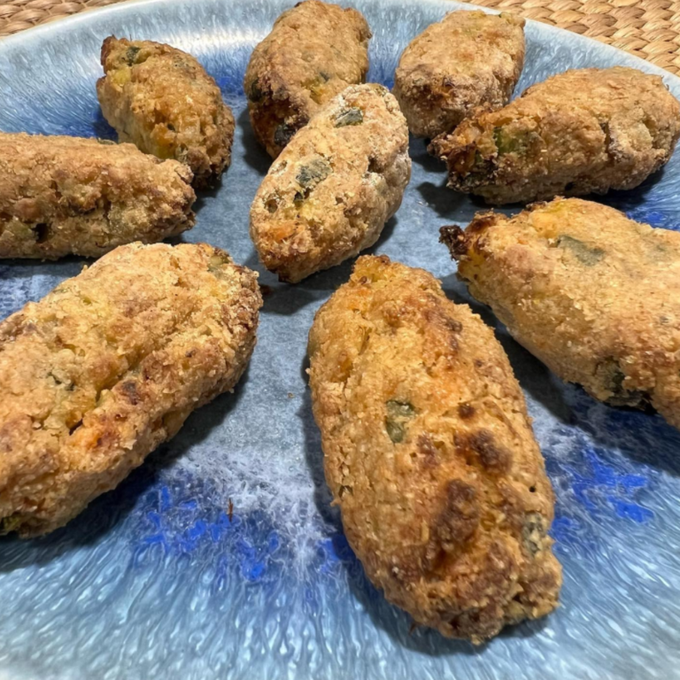 Falsas croquetas de salmón y verduritas